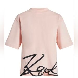 NWT Karl Lagerfeld Signature Hem Tshirt